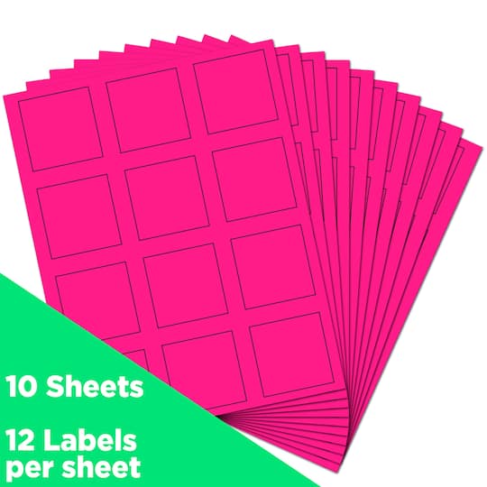 JAM Paper 2" x 2" Square Product & Container Labels